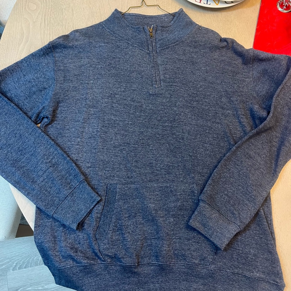 Ocean Drive Men's Heather blue quarter zip